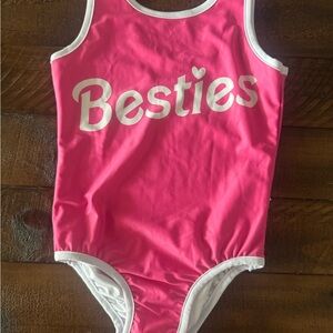 SweetHoney Pink and White Bodysuit Besties Design